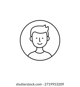 Icono de la ilustración del avatar del Vector para el perfil de usuario y el diseño de la interfaz