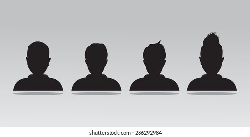 Vector Avatar, Profile Icon, Head Silhouette