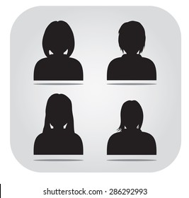 vector avatar, profile icon, head silhouette