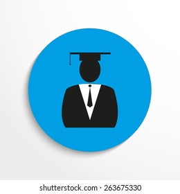 Vector avatar student flat icon illustration