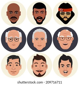 Vector Avatars - Male Faces 