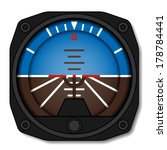 vector aviation airplane attitude indicator - artificial gyroscope horizon
