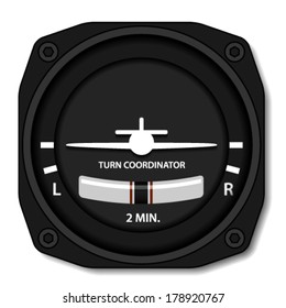 vector aviation airplane turn balance indicator