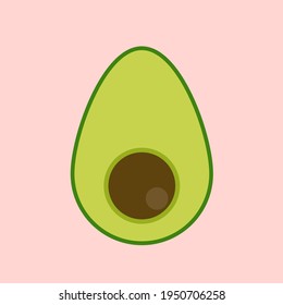 vector avocado. abstract illustration of avocado. cute vector print