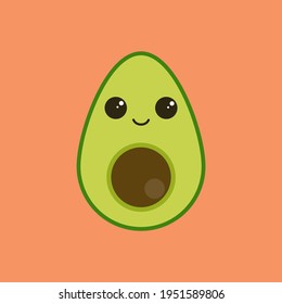 aguacate vectorial. ilustración abstracta del aguacate. impresión vectorial linda