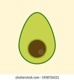 vector avocado. abstract illustration of avocado. vector print