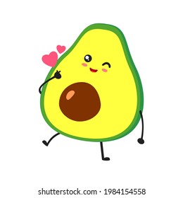 aguacate vectorial con carácter gracioso