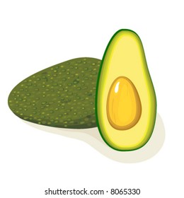 Vector Avocado is highly detailed original artwork. The vector is in AI-EPS8 format.
