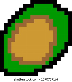 Vector Avocado pixel art color