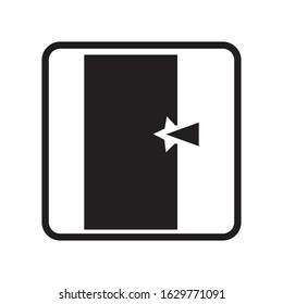 vector Avoid collisions next to the cartoon flat design icon. keep the sides of the carton