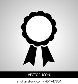 Vector award badge with ribbon