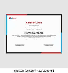Vector award certificate template can be used for digital and printable