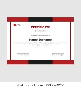 Vector award certificate template can be used for digital and printable
