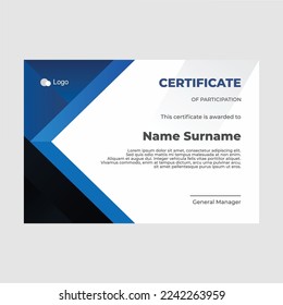 Vector award certificate template can be used for digital and printable