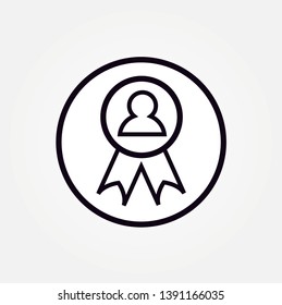 Vector award icon. Medal, achievement concepts. Premium quality graphic design. Modern signs, outline symbols collection, simple thin line icons set for websites, web design, mobile app, infographics