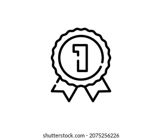 Vector award icon. Medal, achievement concepts. Premium quality graphic design. Modern signs, outline symbols collection, simple thin line icons set for websites, web design, mobile app, infographics.