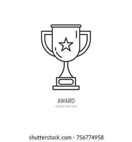 Vector award icon in trendy linear style