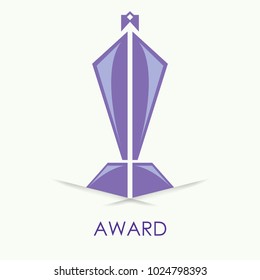 Vector of award logo trophy symbol or icon