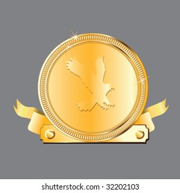 medalha de prêmio vetorial - ouro