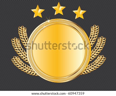 vector award medal - gold