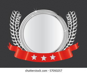 medalla de premio vectorial - plata