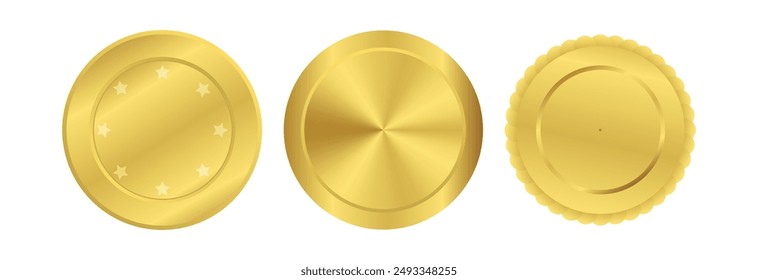 Vector award medals. gold frame. copy space
