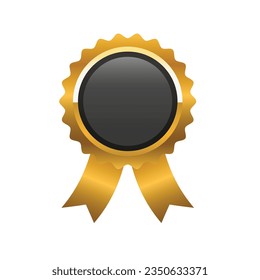 Vector award ribbon on white background.