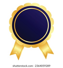 Vector award ribbon on white background.
