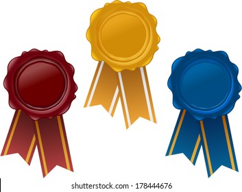 vector award wax seals 2 - Separate layers for easy editing