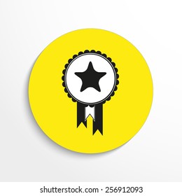 Vector award web flat icon.
