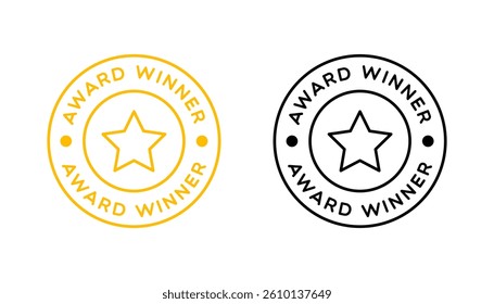 Vector Award Winner Badge Label