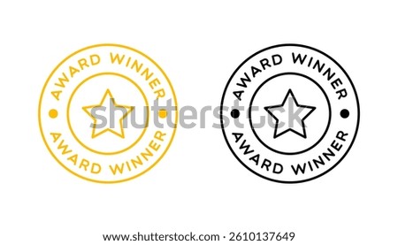 Vector Award Winner Badge Label
