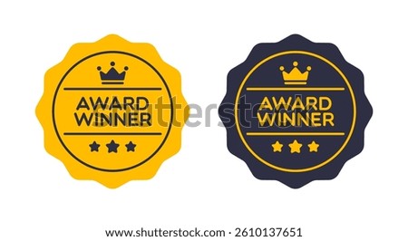 Vector Award Winner Badge Label
