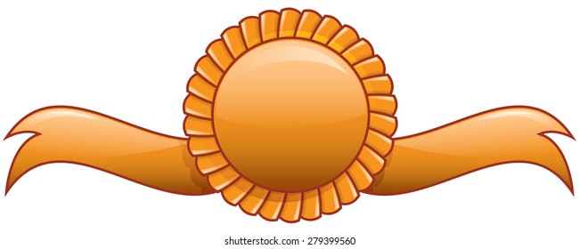 Vector awards with ribbons on a white background
