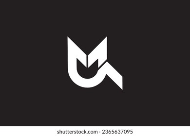 vector awesome minimalist letter M Q logo design