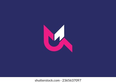 vector awesome minimalist letter M Q logo design