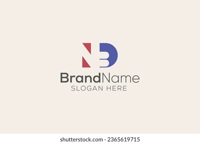 Vector awesome minimalist Trendy letter N DB logo design