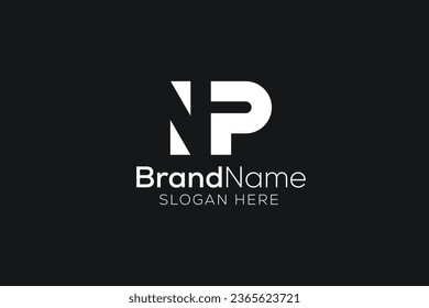 Vector awesome minimalist Trendy letter N P logo design