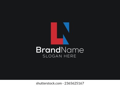 Vector awesome minimalist Trendy letter L N logo design