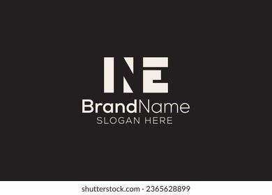 Vector awesome minimalist Trendy letter I N E logo design