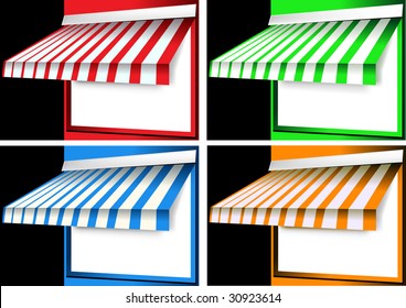 vector awning for text