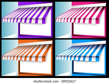 vector awning for text