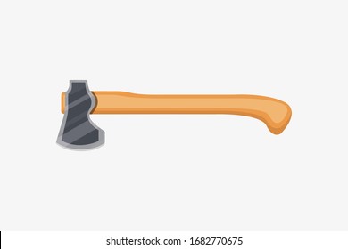Vector ax in cartoon flat style isolated on white.