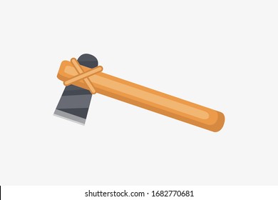 Vector ax in cartoon flat style isolated on white.