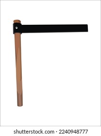 Vector of Axe Carpentry Hand Tool Equipment isolated on white background. Vector illustration isolated.