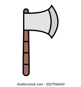 Diseño del icono de contorno relleno del vector Ax
