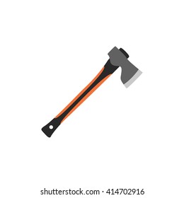 Vector axe illustration. Black axe. Tool. Isolated image.