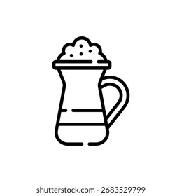 Vector ayran drink illustration for beverage and cultural themes
