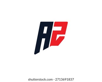 Logotipo de Vector AZ, letra AZ, diseño de logotipo de letra ZA. Logotipo del monograma en mayúscula de la letra inicial ZA.