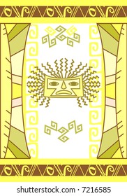 Vector Aztec background. Editable illustration.